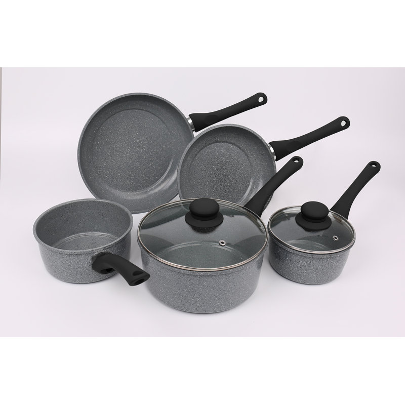 Sharif 7 - Piece Non-Stick Steel Cookware Set