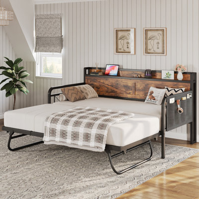 Twin Daybed with Trundle Bed by 17 Stories