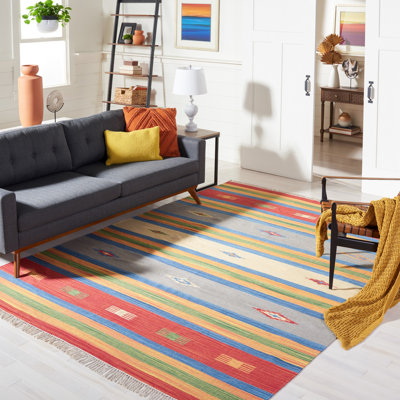 Barhorst Hand Woven Cotton Southwestern Rug