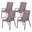 Ensemble de 4 chaises d'extérieur en maille empilables
