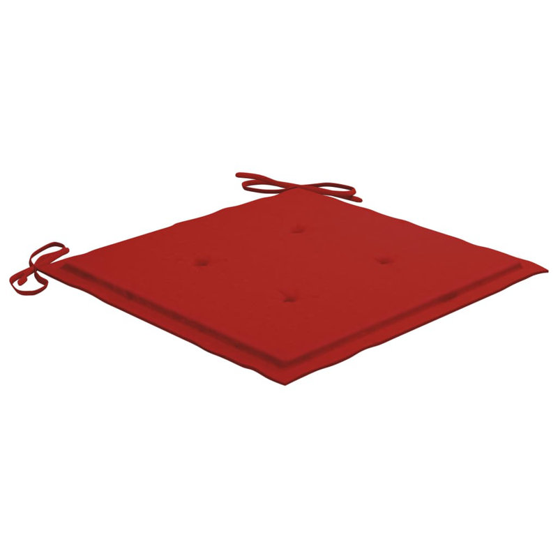 Outdoor Seat Cushion, 19.7" x 19.7" x 1.2", Red