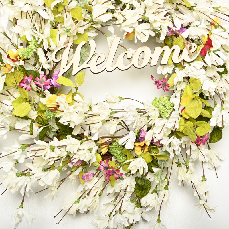 Couronne florale 24 po Forsythia
