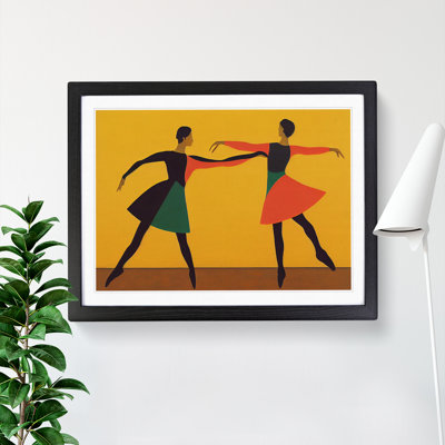 Two Ballerina Dancers - Framed Print