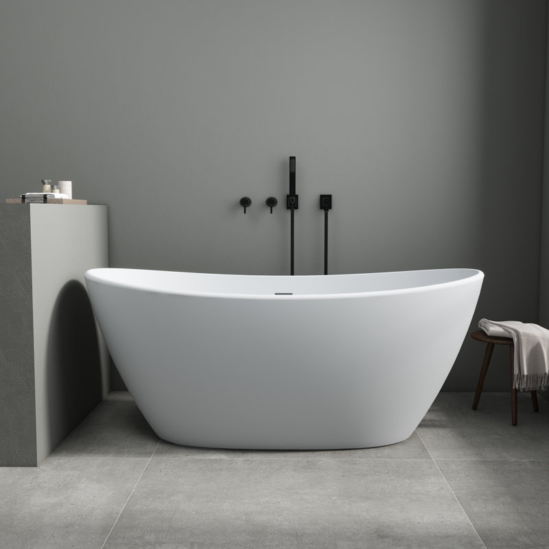 Baignoire de trempage autoportante 61 po. X 31,5 po. Blanche