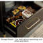 Garde-manger mince et haut en pin massif noir