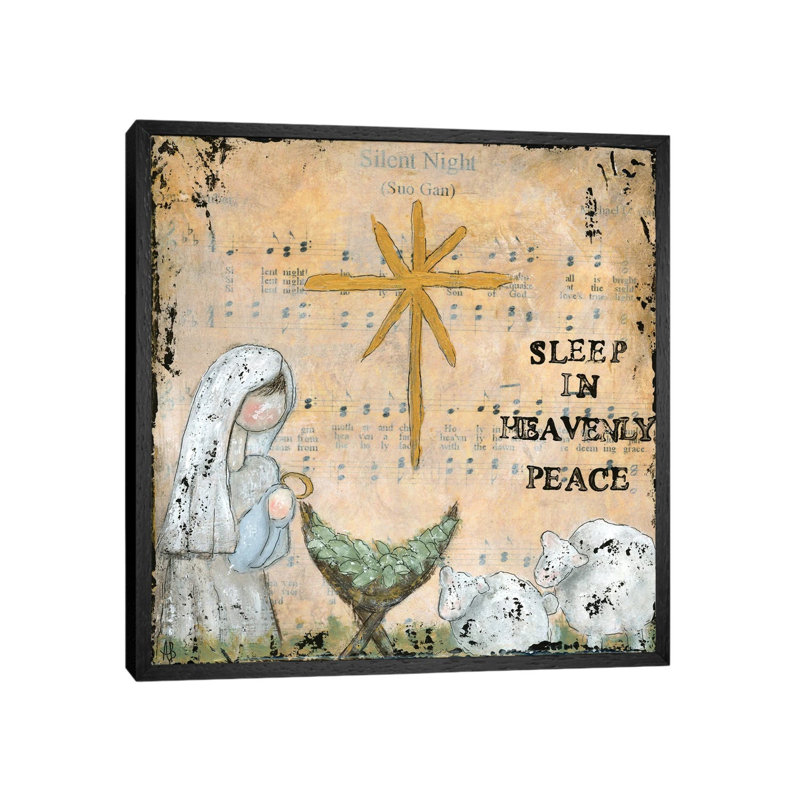 Silent Night by Ashley Bradley - Print on Canvas, Black Framed, 66.04 cm H x 66.04 cm W