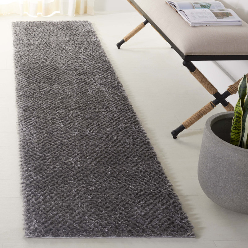 Ubertina Penelope Shag Performance Solid Color Rug, Runner 2' x 8'