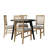 Nivens 5 Pieces Dining Set With 42"L Round Table And Wooden Dining Chair-477635471