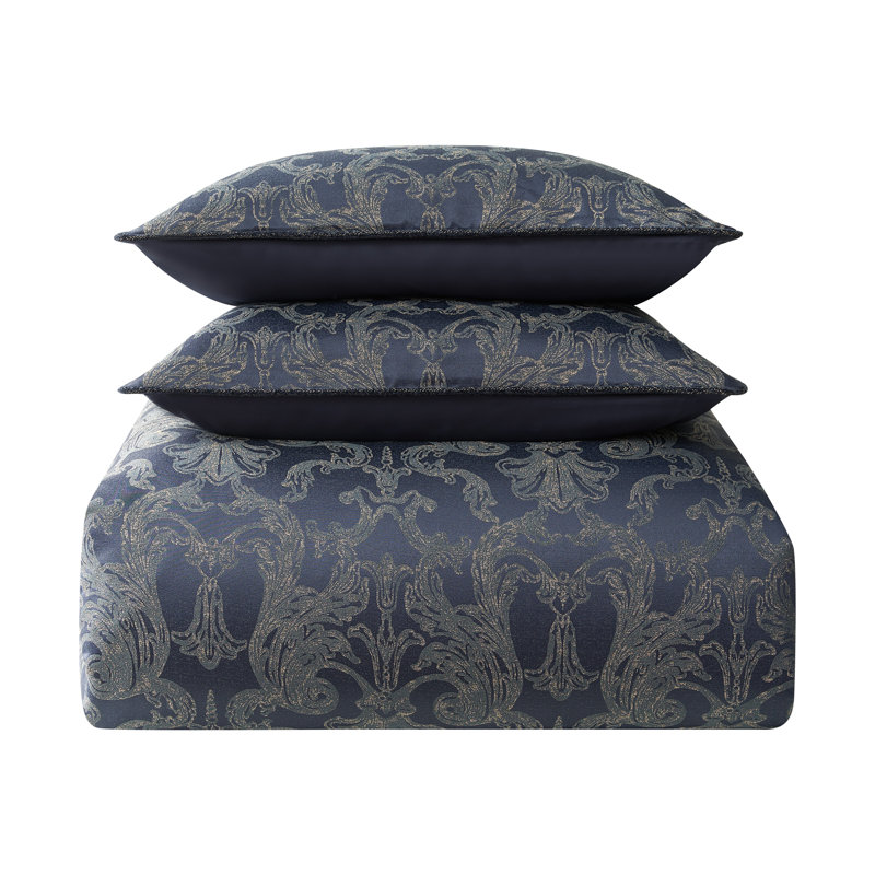 Brennigan Polyester Sateen Jacquard Comforter, Queen Comforter + 5 Additional Pieces