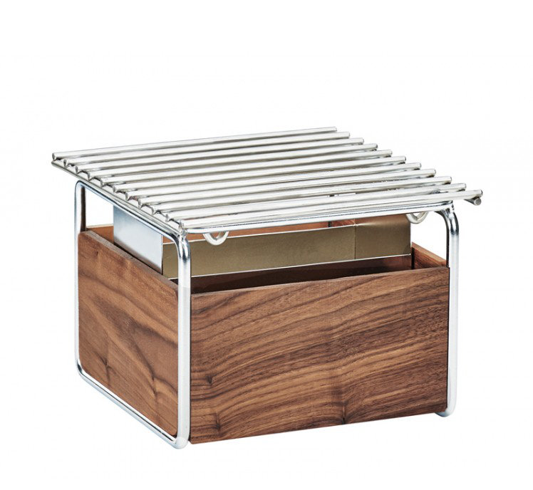 Chafer Mid-Century 12 po x 12 po, Chrome