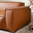 Orange Genuine Leather Modular Sofa cushion couch