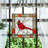 11"H Cardinal Stained Glass Window Panel