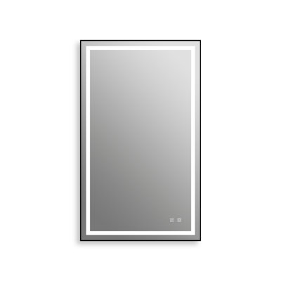 Miroir de salle de bain mural noir Pieze