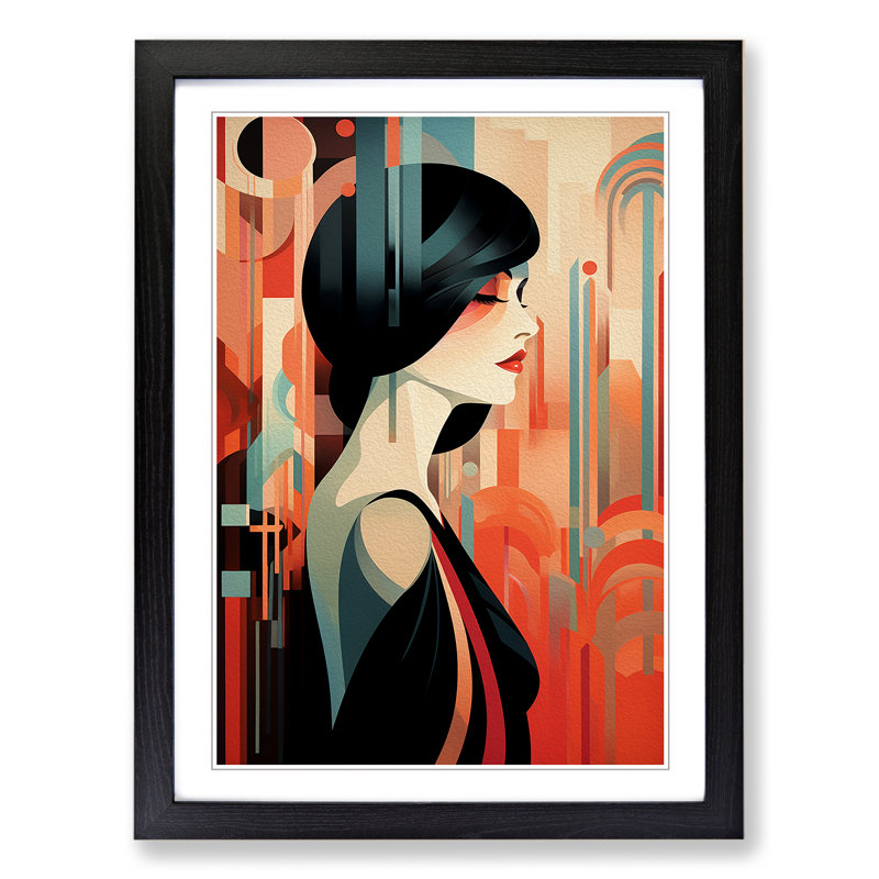 Single Picture Frame Print on Wood, Black Framed, 34cm H x 25cm W