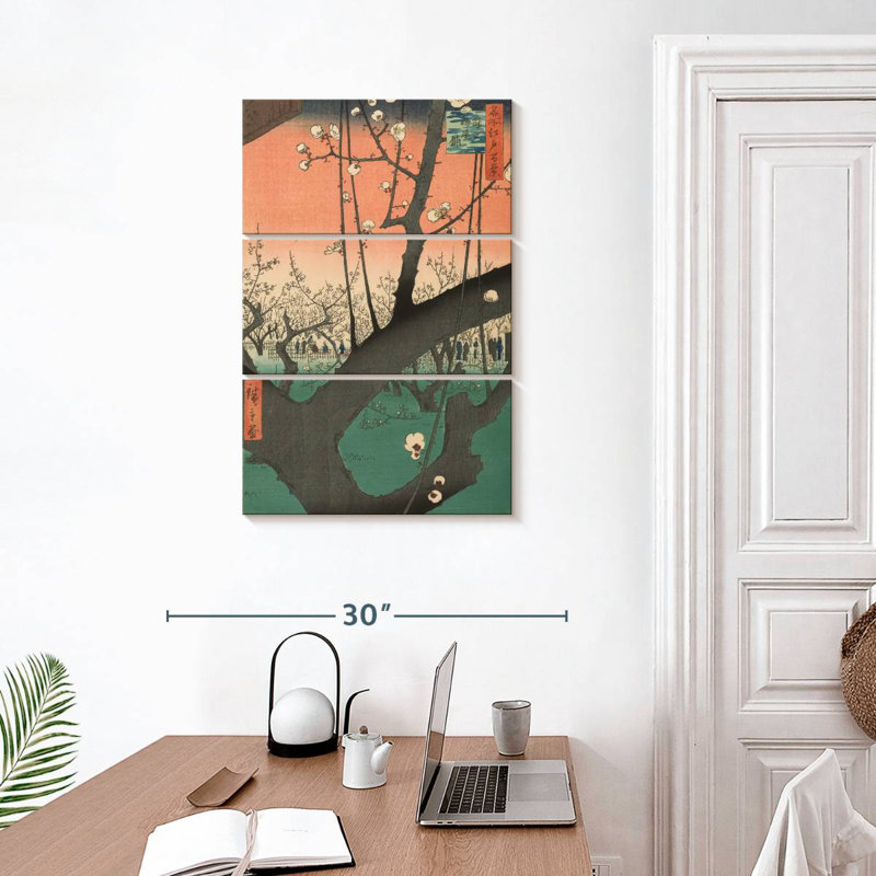 Jardin de prunes Harnek à Kameido, H 32 po x l 20 po