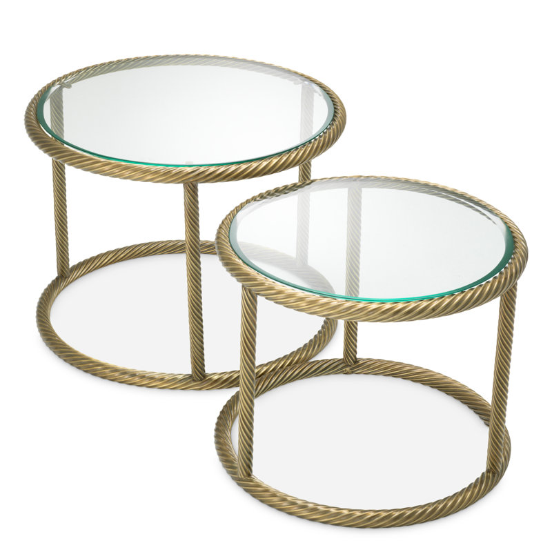 Addison Glass Nesting End Table