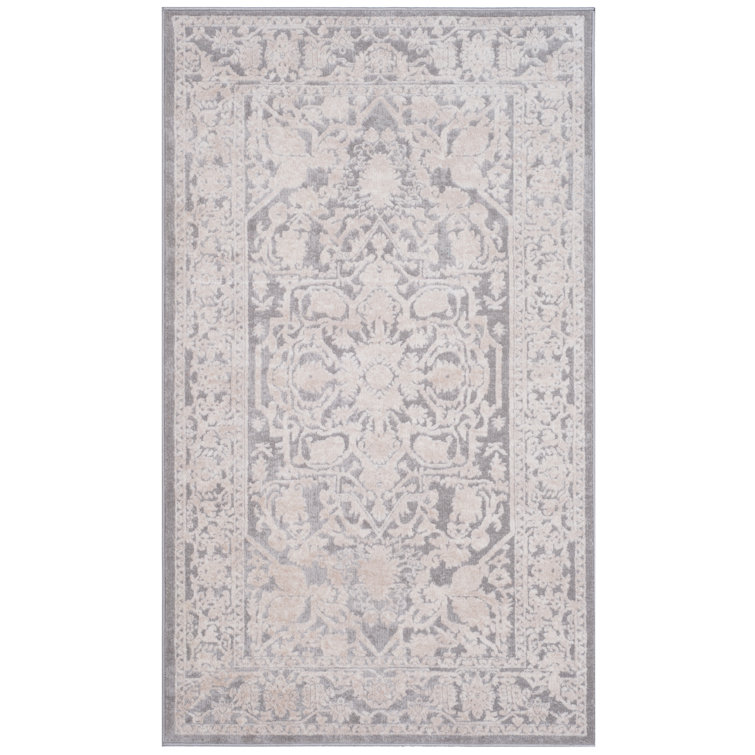 Calidia Oriental Light Gray Area Rug
