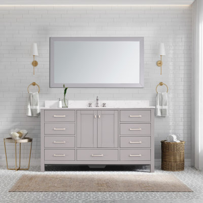 Angela 60 In. W X 22 In. D Single Sink Bath Vanity With Engineered Top