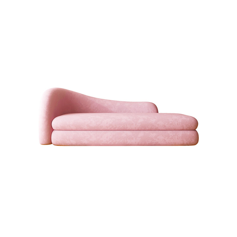 Chaise longue rembourrée Comfortable Living Room, Accoudoir à gauche (vu de face), Rose