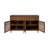 Vintage Sideboard Buffet Cabinet With Hand-Carved Hollow Doors, Distressed Light Wood Finish, 2 Drawers & 4 Doors Storage Cabinet, Metal Handles, 13 Cm Raised Legs For Easy Cleaning, For Living Room-1134112377