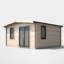 Powersheds Apex 14 x 14ft Chalet Log Cabin, Doors to the Right - 44mm