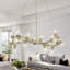 Lustre 19 lumières en verre torsadé moderne-925892602