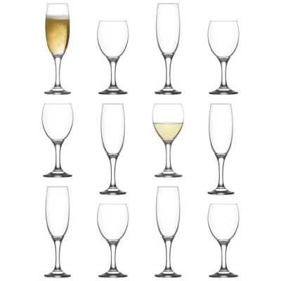 Flute and White Wine Glass