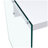 The top of the coffee table is made of MDF and white stickers, and the sides are clear tempered glass-59144805