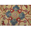 Tapis rouge / bleu en laine noué à la main de conception unique 16 pi 3 po x 17 pi