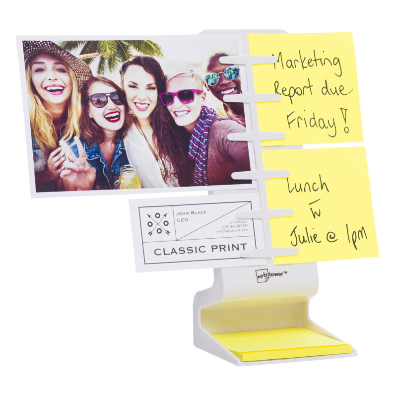 Support de bloc-notes de bureau, Blanc