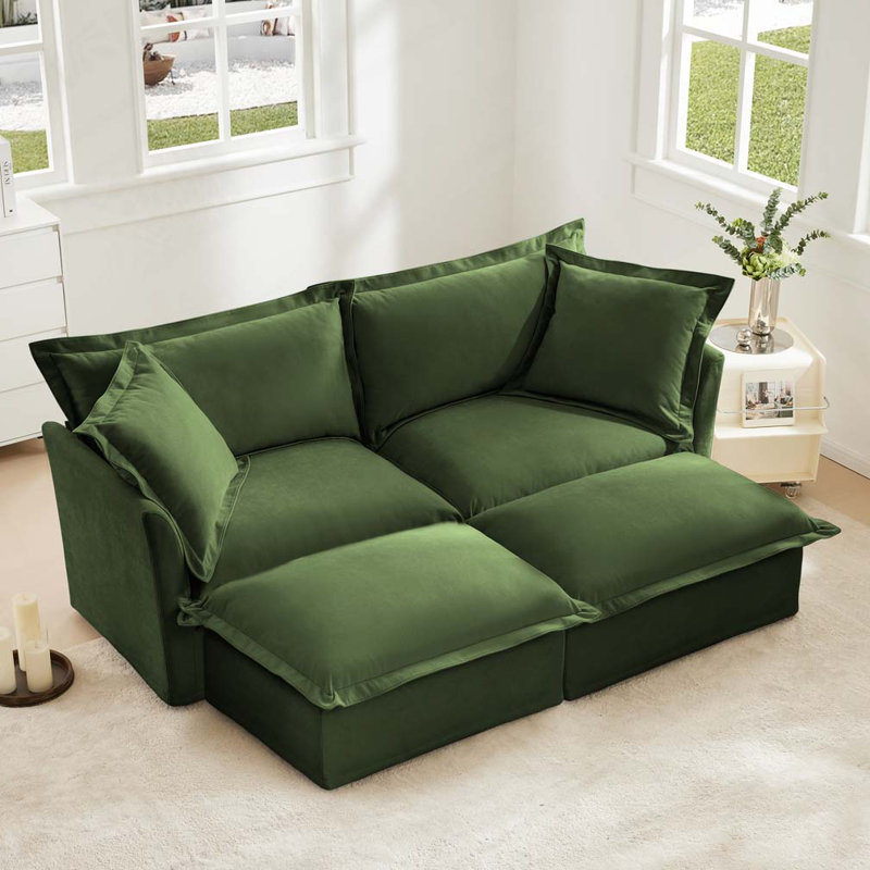 Canapé Chenille, Vert