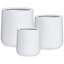 Pot à fleurs d'intérieur / extérieur moyen Kico Nest Hute de 14 po x P 13,7 po Kute Nest - blanc Santorini-114407578-114407579