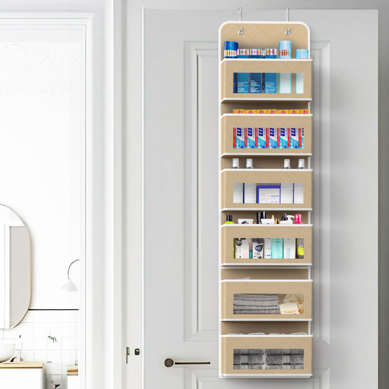 Rangement suspendu pour porte de placard, Beige