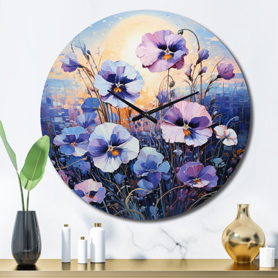 Crystalynn - Horloge murale florale