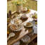 Mocha Check Ceramic Three Tier Sweet Stand