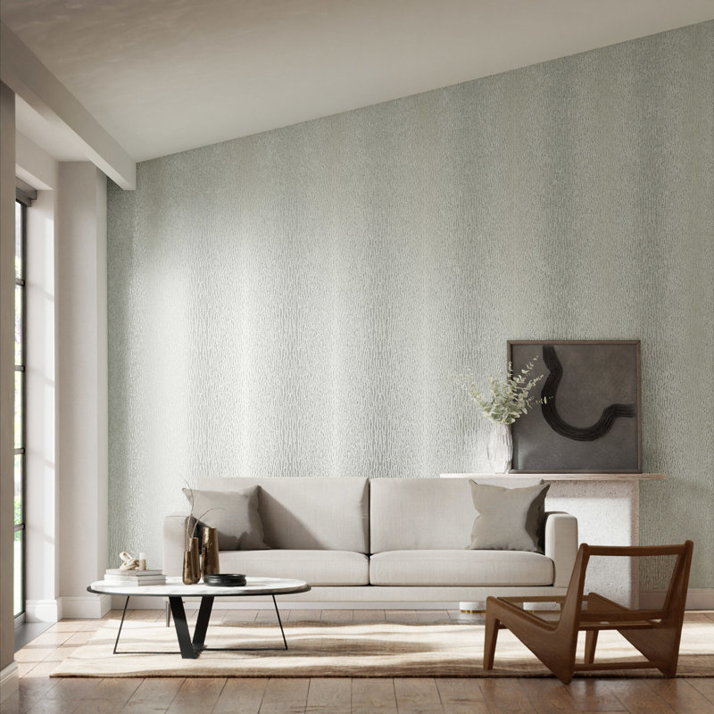 Enigma 10.05m x 52cm Wallpaper Roll, Light Steel Blue And Sparkle