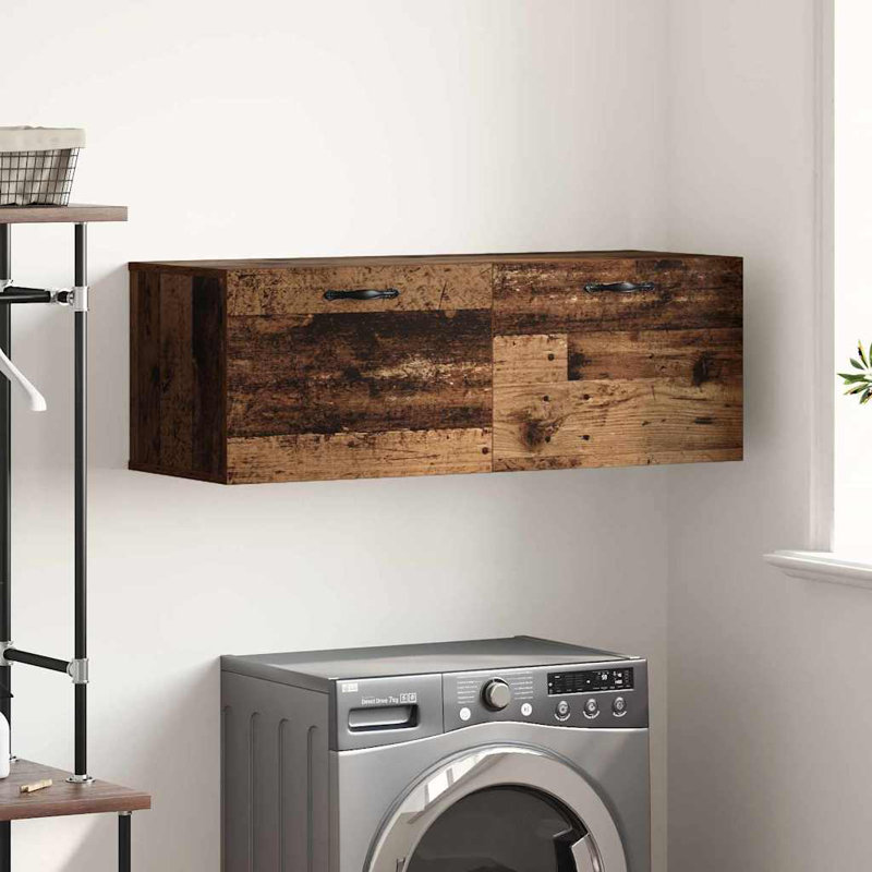 vidaXL Wall-Mounted Cabinet Wall-mounted Engineered Wood Garage Storage Unit, Old Wood