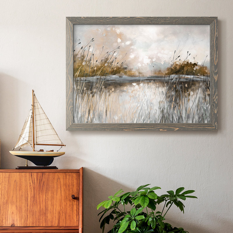 " Honeybloom Lake Views ", Gray, 22" H x 32" W x 1.5" D
