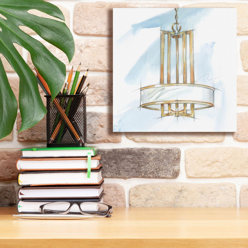 «Retro Fixtures 2» par Ethan Harper, art mural sur toile, H 12 po x l 12 po