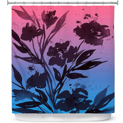 Rideau de douche à simple posies avec poches
