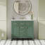 Ensemble de meuble-lavabo 36 po avec lavabo en céramique, meuble-lavabo simple autoportant moderne à 4 tiroirs et 2 armoires, meuble de rangement pour la salle de bain, ensemble de meuble-lavabo à cadre en bois massif-115672402