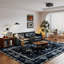 Tapis à motif floral lavable