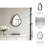 Asymmetrical Decorative Wall Mirror with Textured Metal Frame - Large Wall Mirror Perfect for Bathrooms, Bedrooms, or Living Room Decor - Chic Accent Mirror for Home Decor Accents - 19", Bronze-1431835394-1431835506