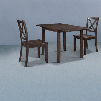 Space-saving Espresso Wood Dining Table Sets With Extendable Design