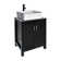 Modern White Ceramic Rectangular Basin Vessel Sink with Faucet