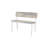 Modern 4 Dining With Grey And White Accents Metal Base Rectangular Table For 4 In Space Utilization