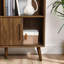 Transmit 59" Bookcase With Sliding Doors In Walnut-108574831