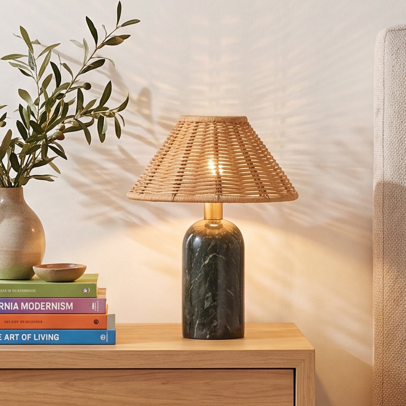 Natural Rattan Desk Lamp