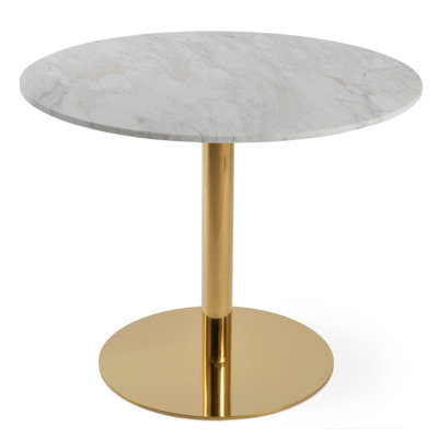 Tango White Carrera Marble Dining Table