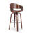 Mid-Century Modern Wooden Frame Swivel Bar Stool-1169324573